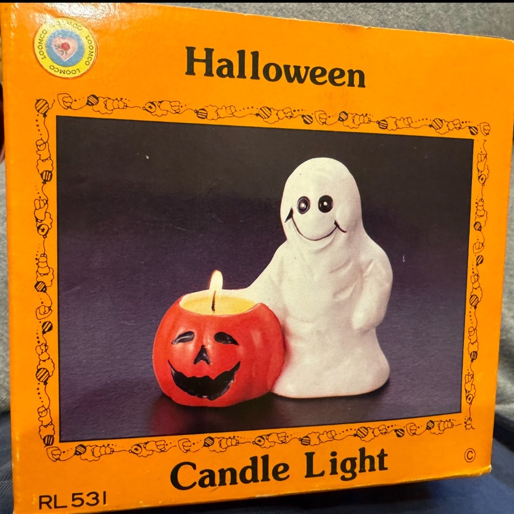 Vintage Halloween Ghost Tea Candle Light
